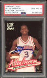 1996 Fleer Ultra #82 Allen Iverson RC Rookie On Card PSA/DNA Auto GEM MINT 10