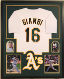 FRAMED JASON GIAMBI AUTOGRAPHED SIGNED OAKLAND A'S JERSEY JSA COA