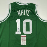 Autographed/Signed JO JO JOJO WHITE Boston Green Basketball Jersey JSA COA Auto