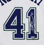 Dirk Nowitzki Signed Dallas Mavericks Nike Swingman '98 White NBA Jersey