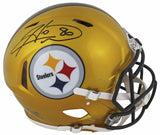 Steelers Hines Ward Signed Flash Full Size Speed Proline Helmet W/ Case BAS Wit