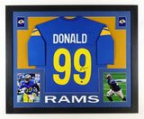 Aaron Donald Signed Los Angeles Rams 35x43 Framed Jersey Beckett /Super Bowl LVI