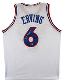 Julius "Dr. J" Erving Authentic Signed White Pro Style Jersey BAS 2