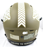 Fred Taylor Signed Jaguars F/S Salute to Service Speed Flex Helmet-BeckettW Holo