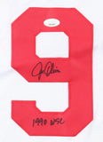 Joe Oliver Signed Cincinnati Reds Jersey Inscribed "1990 WSC" (JSA) / Catcher