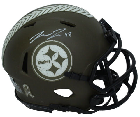 Pat Freiermuth Autographed Pittsburgh Steelers '22 STS Mini Speed Helmet Beckett