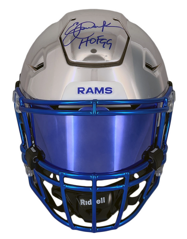 Eric Dickerson Autographed "HOF 99" Rams Ghosted Chrome SpeedFlex Helmet Beckett