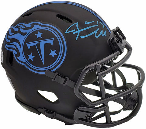 RYAN TANNEHILL AUTOGRAPHED TITANS ECLIPSE BLACK SPEED MINI HELMET BECKETT 197222