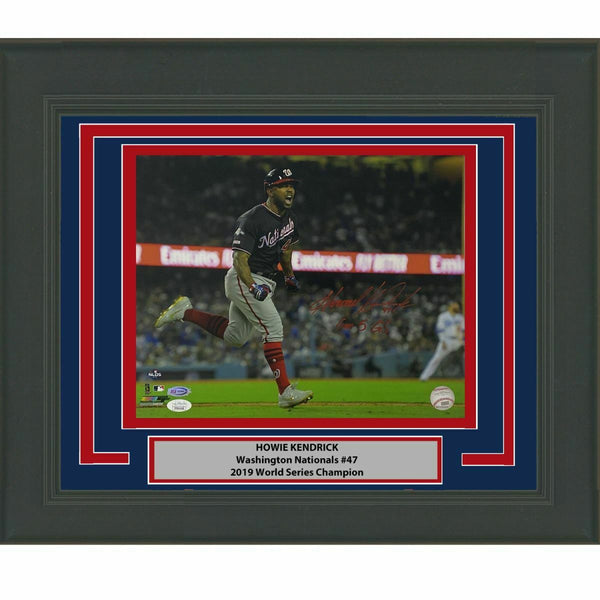 FRAMED Autographed HOWIE KENDRICK 19 WS Grand Slam 11x14 Photo JSA COA #2