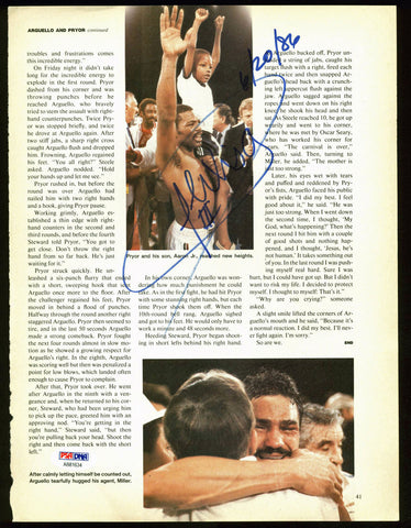 Alexis Arguello Authentic Signed Boxing Magazine Page Photo PSA/DNA #AB81634