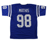 Robert Mathis Signed Indianapolis Custom Blue Jersey w/52 Forced Fumbles