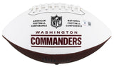 Commanders Emmanuel Forbes Signed Wilson White Panel Logo Football BAS Witnessed