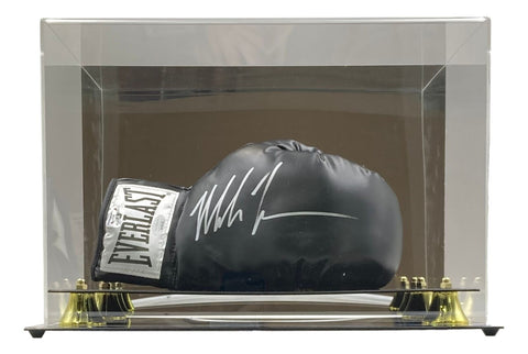 Mike Tyson Signed Black Everlast Right Hand Boxing Glove w/ Deluxe Case JSA