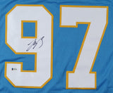 Joey Bosa Signed San Diego Chargers Jersey (Beckett) Ohio State D.E. / New #97