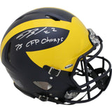 Blake Corum Autographed Michigan Wolverines Pro Helmet 24 Champs Beckett 48031