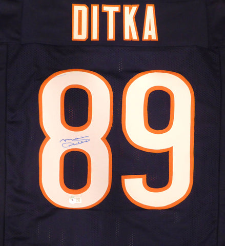 Chicago Bears Mike Ditka Autographed Blue Jersey (Mark) Beckett BAS QR #BK82102