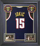 Nikola Jokic Authentic Signed Navy Blue Pro Style Framed Jersey JSA 2