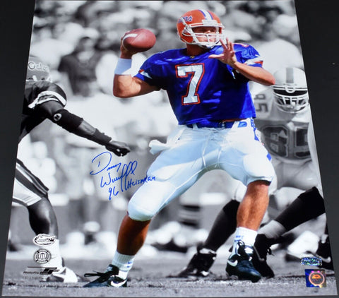 DANNY WUERFFEL AUTOGRAPHED FLORIDA GATORS 16x20 PHOTO W/ 96 HEISMAN