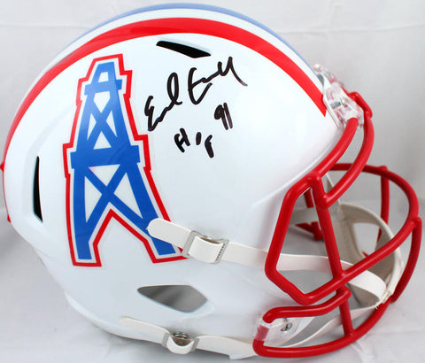 Earl Campbell Signed Houston Oilers F/S 81-96 Speed Helmet w/HOF- Beckett W Holo