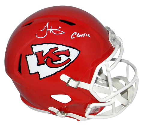 TYREEK HILL AUTOGRAPHED KANSAS CITY CHIEFS FULL SIZE SPEED HELMET JSA W/ CHEETAH