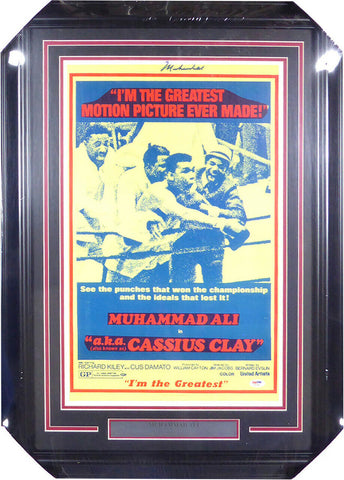 Muhammad Ali Autographed Framed I'm The Greatest Movie Poster PSA/DNA #AA01862