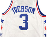 76ERS ALLEN IVERSON AUTOGRAPHED WHITE ALL STAR JERSEY BECKETT WITNESS 233363