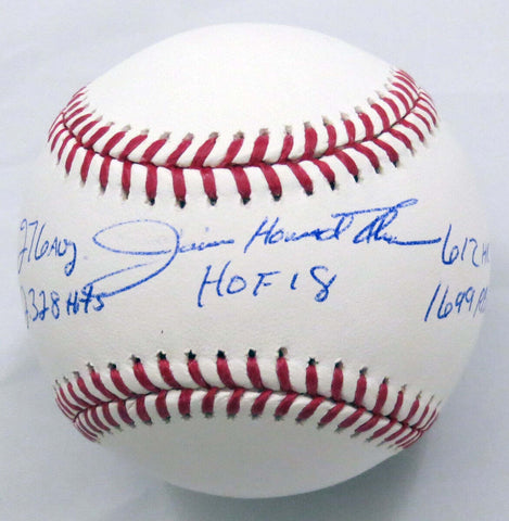 Jim Howard Thome Signed Indians White Sox MLB Baseball W/Career Stats Beckett