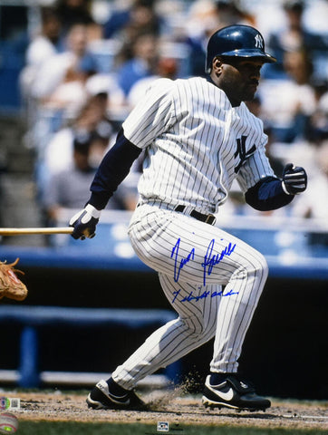 Tim Raines Signed Yankees 16x20 Batting Photo w/7 Straight All Star- Beckett W