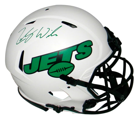 ZACH WILSON AUTOGRAPHED NEW YORK JETS LUNAR AUTHENTIC SPEED HELMET BECKETT