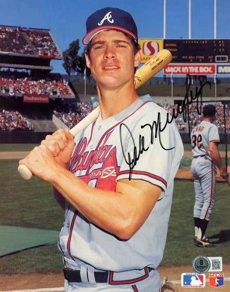 Dale Murphy Autographed Atlanta Braves 8x10 Photo Beckett 45137