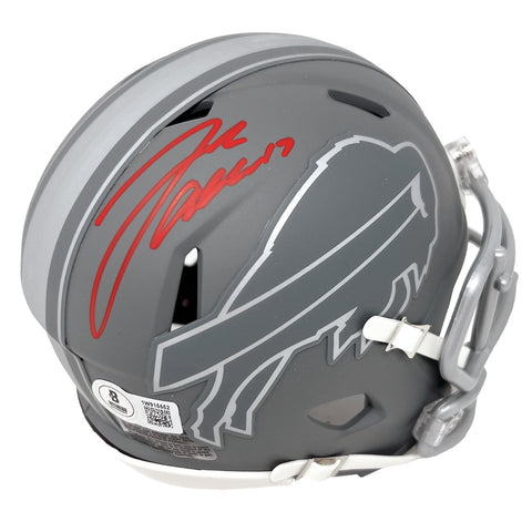 Josh Allen Buffalo Bills Signed Riddell Slate Mini Helmet BAS Beckett