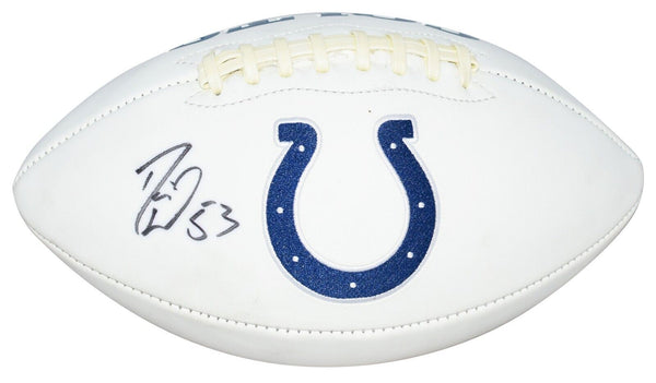 DARIUS LEONARD AUTOGRAPHED INDIANAPOLIS COLTS WHITE LOGO FOOTBALL JSA