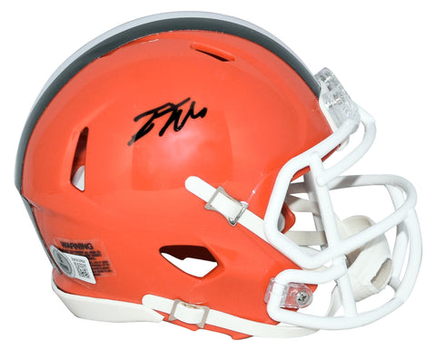 ISAIAH McGUIRE SIGNED AUTOGRAPHED CLEVELAND BROWNS SPEED MINI HELMET BECKETT