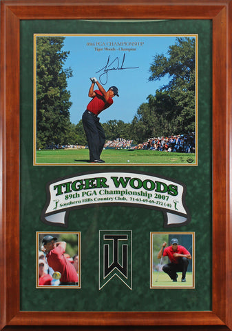 Tiger Woods Authentic Signed 16x20 Framed Photo LE #33/50 UDA #BAK20256