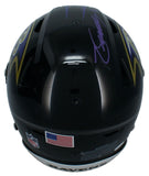 Zay Flowers Autographed Baltimore Ravens Authentic Speed Flex Helmet JSA