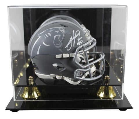 Panthers Julius Peppers Signed Slate Speed Mini Helmet W/ Case BAS Witnessed