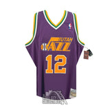 John Stockton Autographed Utah Purple Mitchell & Ness Jersey - Fanatics (L)