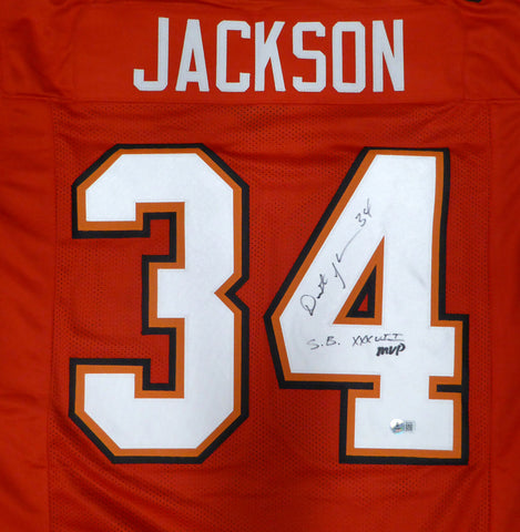 Buccaneers Dexter Jackson Autographed Red Jersey S.B. XXXVII MVP Beckett BN14839