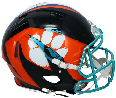 Trevor Lawrence Autographed Clemson / Jaguars Ripped Authentic Helmet Fanatics