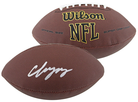 Patriots Christian Gonzalez Signed Wilson Super Grip Nfl Football BAS Witnessed