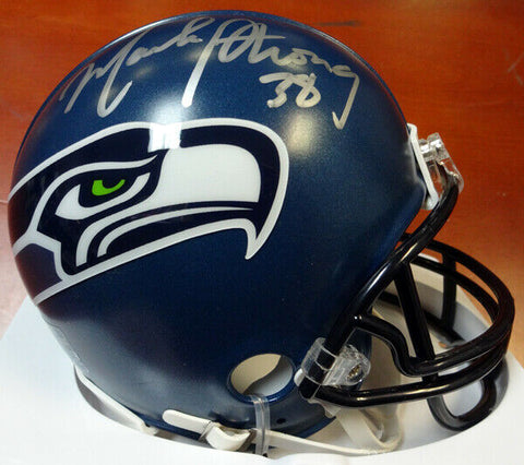 MACK STRONG AUTOGRAPHED SIGNED SEATTLE SEAHAWKS MINI HELMET MCS HOLO 98059