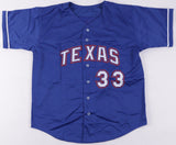 Dane Dunning Signed Rangers Jersey (Beckett) Starting Pitcher in Texas Rotation