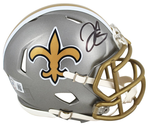 Saints Derek Carr Authentic Signed Flash Speed Mini Helmet BAS Witnessed