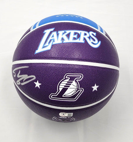 Shaquille O'Neal Signed Lakers Wilson City Edition Logo Basketball Beckett