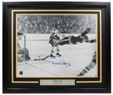 Bobby Orr Signed Framed Boston Bruins 16x20 Flying Goal Photo GNR+JSA