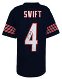 D'Andre Swift Signed Navy Custom Football Jersey - (SCHWARTZ COA)