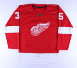 Jimmy Howard Signed Red Wings Jersey (Beckett COA) Detroit 3xAll Star Goaltender