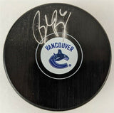 Brock Boeser Signed Vancouver Canucks Logo Hockey Puck (Fanatics Certified)