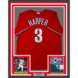 Framed Autographed/Signed Bryce Harper 33x42 21 NL MVP Jersey Fanatics & MLB COA