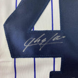 Autographed/Signed Aroldis Chapman New York Pinstripe Jersey Beckett BAS COA